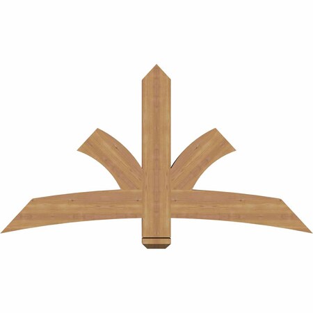 Ekena Millwork Davenport Timber Gable Bracket, Western Red Cedar, 60"W x 32"H x 3 1/2"D x 5 1/2"F, 13/12 Pitch GBW060X32X0406DAV00SWR